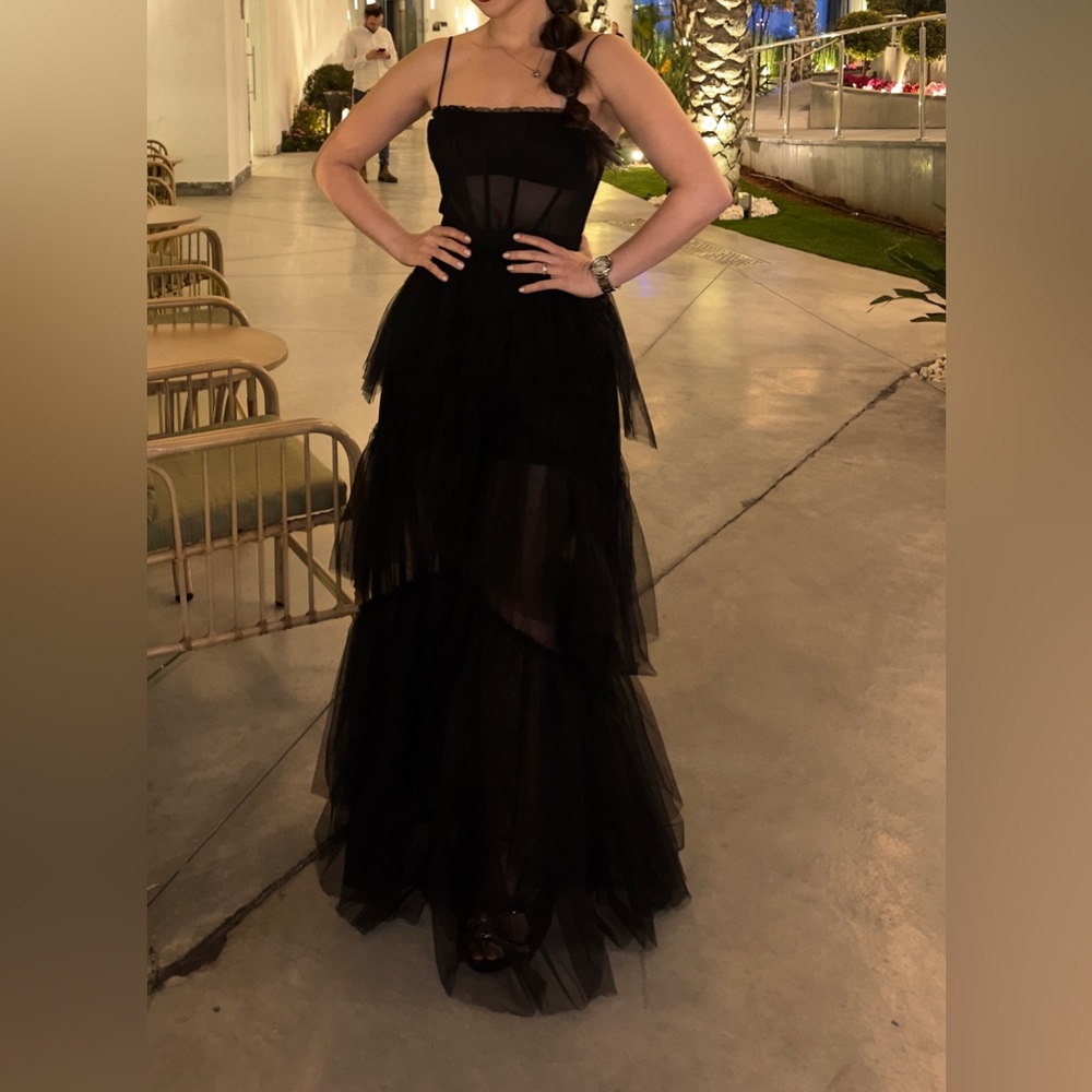 BCBG tulle dress in black size 4- worn once